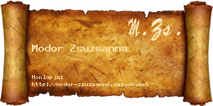 Modor Zsuzsanna névjegykártya