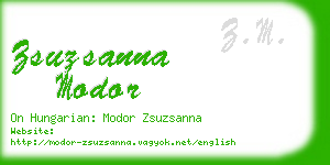 zsuzsanna modor business card